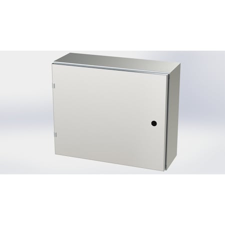 Saginaw Control & Engineering 1/4 Turn Latch Electrical Enclosures, 20 in H, 8 in D, 24 in W, NEMA 3R, 4, 4X, 12, 13 SCE-20EL2408SSLP